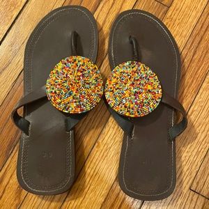 Women’s beaded multicolor flats!